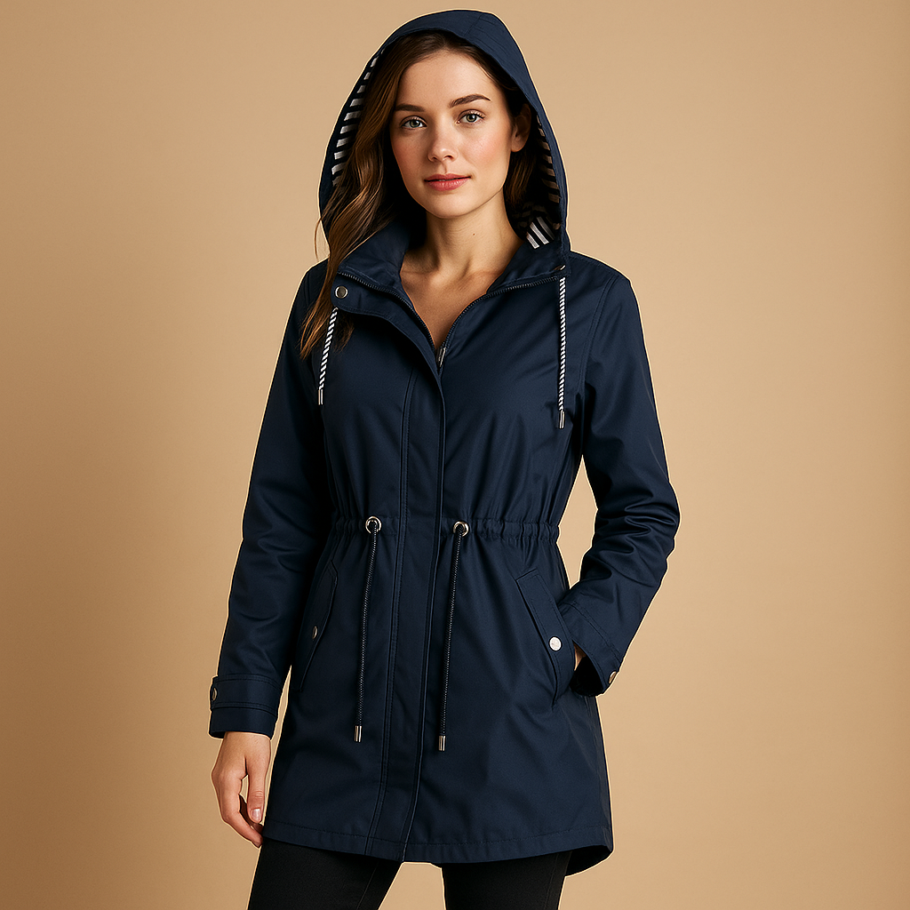 Parka damska | wodoodporna, regulowany pas