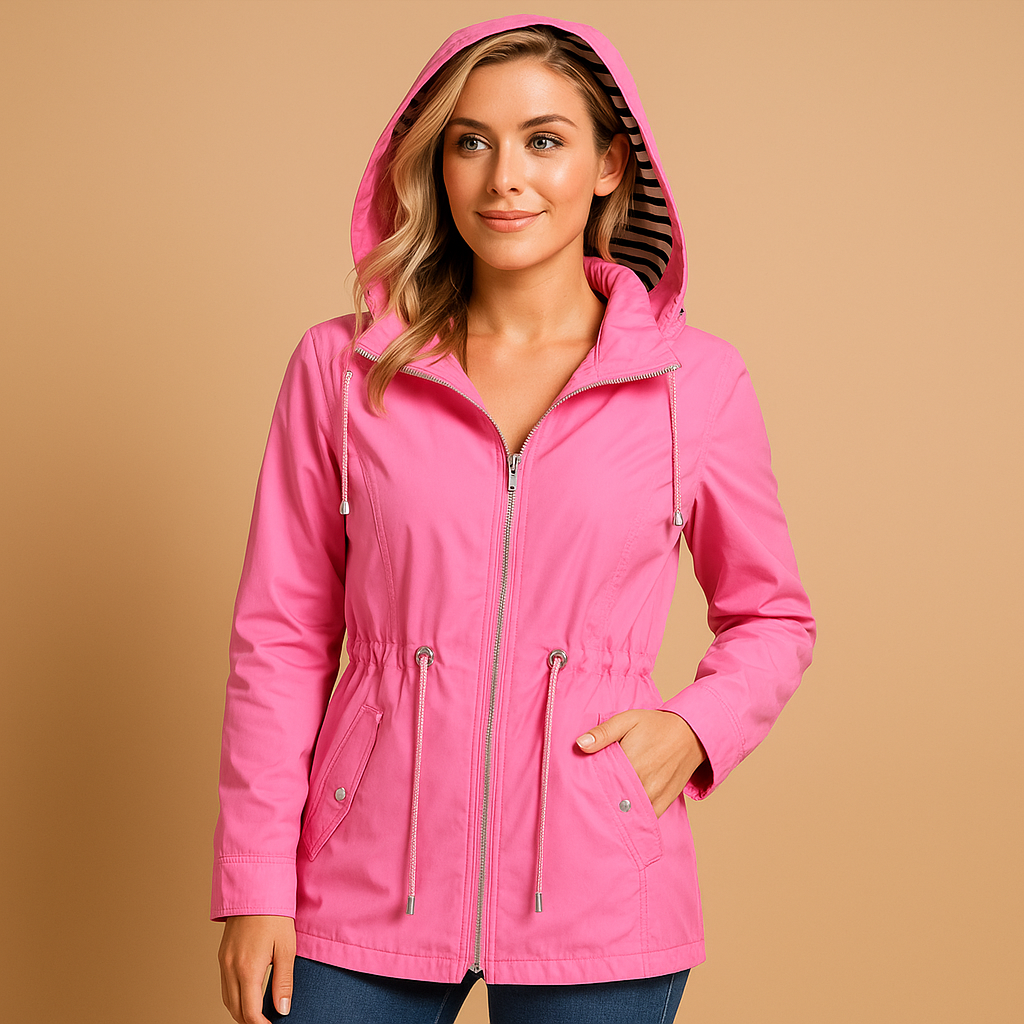 Parka damska | wodoodporna, regulowany pas
